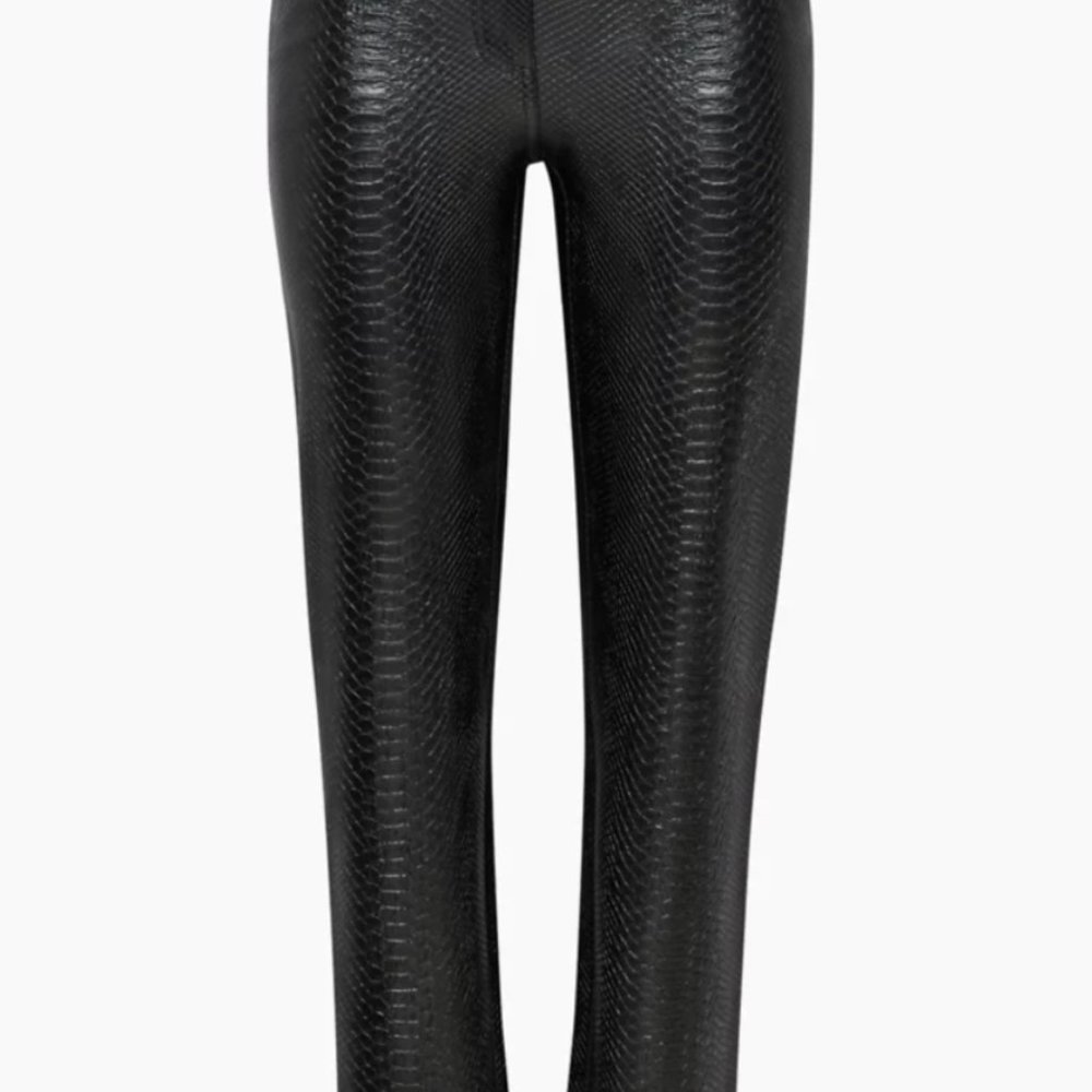 Aritzia, High Waisted Vegan Leather Python Pants,… - image 3